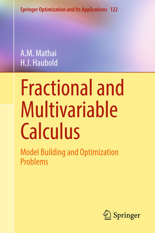 Book cover of Fractional and Multivariable Calculus