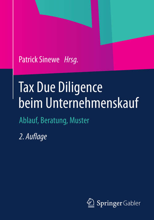 Book cover of Tax Due Diligence beim Unternehmenskauf