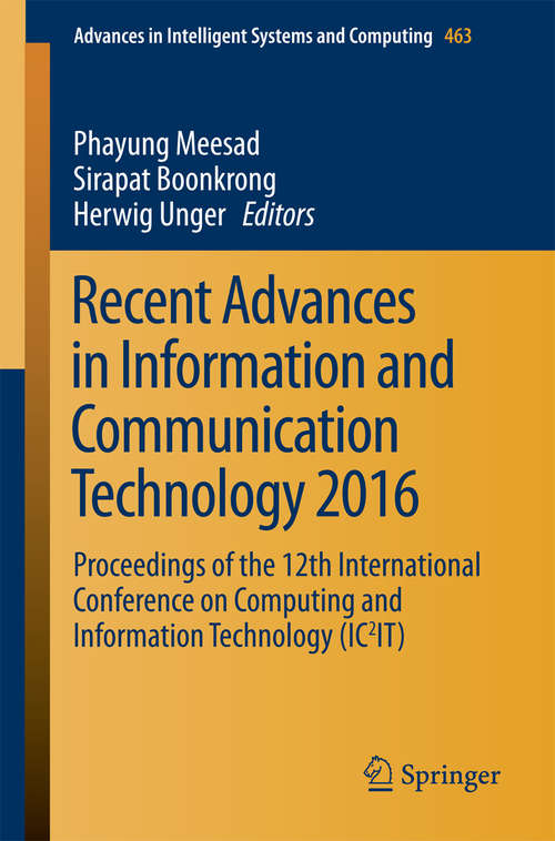 Book cover of Recent Advances in Information and Communication Technology 2016