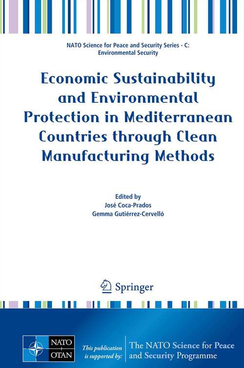 Book cover of Economic Sustainability and Environmental Protection in Mediterranean Countries through Clean Manufacturing Methods