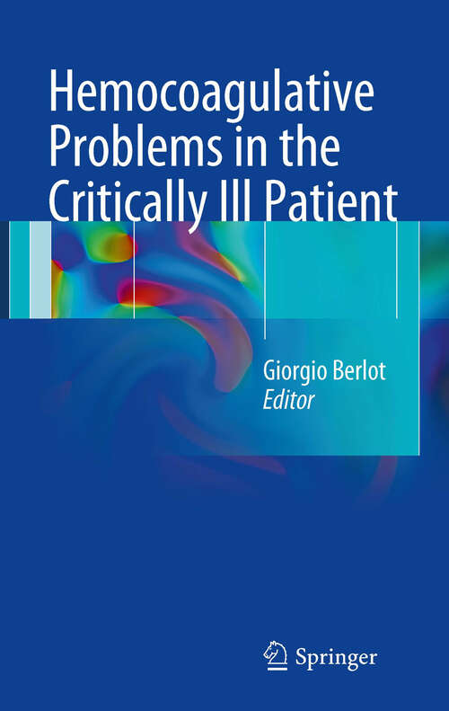 Book cover of Hemocoagulative Problems in the Critically Ill Patient