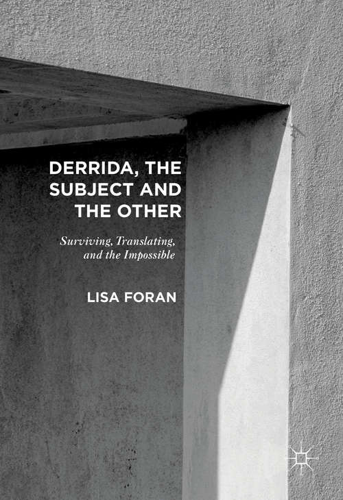 Book cover of Derrida, the Subject and the Other