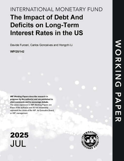 Book cover of The Impact of Debt and Deficits on Long-Term Interest Rates in the US