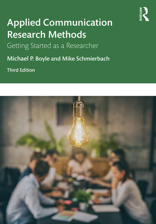 Book cover of Applied Communication Research Methods: Getting Started as a Researcher