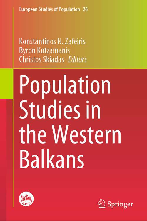 Book cover of Population Studies in the Western Balkans (2024) (European Studies of Population #26)
