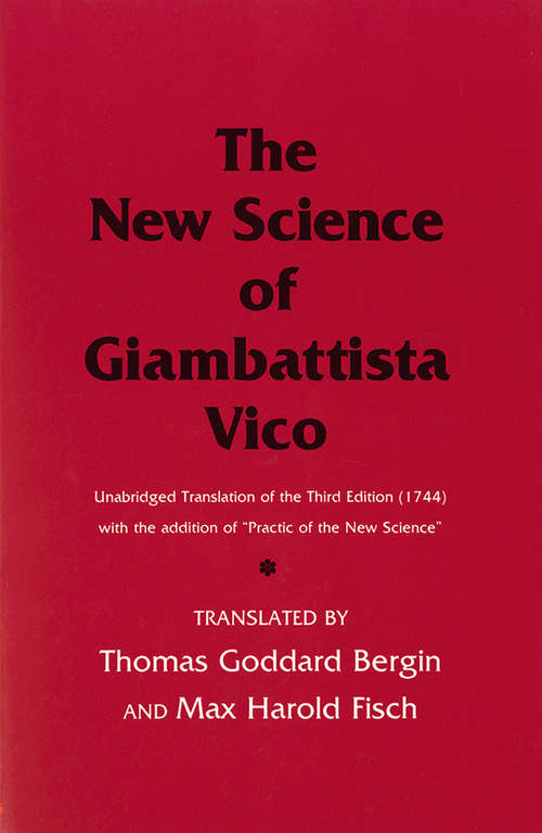Book cover of The New Science of Giambattista Vico