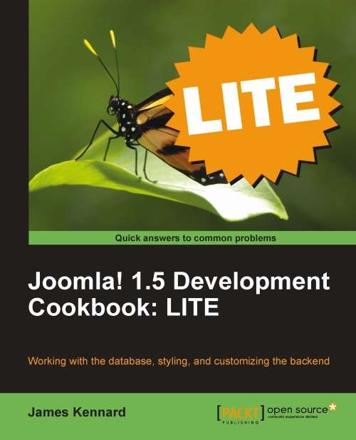 Book cover of Joomla! 1.5 Development Cookbook: LITE