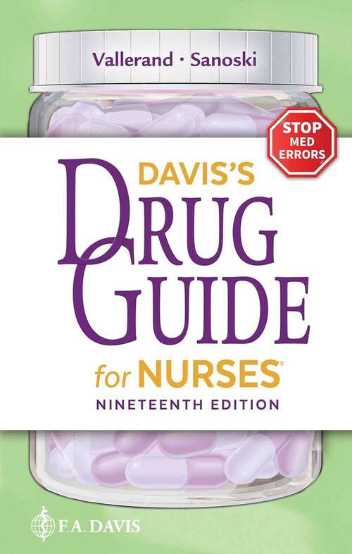 Book cover of Davis's Drug Guide for Nurses (Nineteenth Edition)