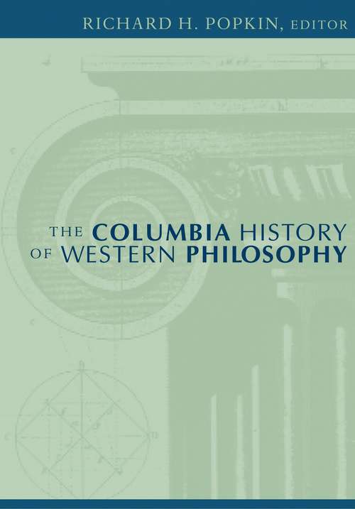 Book cover of The Columbia History of Western Philosophy
