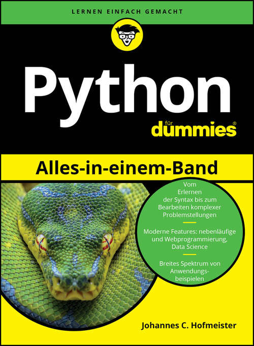 Book cover of Python Alles-in-einem-Band für Dummies (Für Dummies)