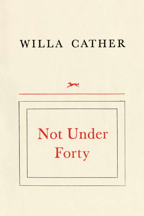 Book cover of Not Under Forty