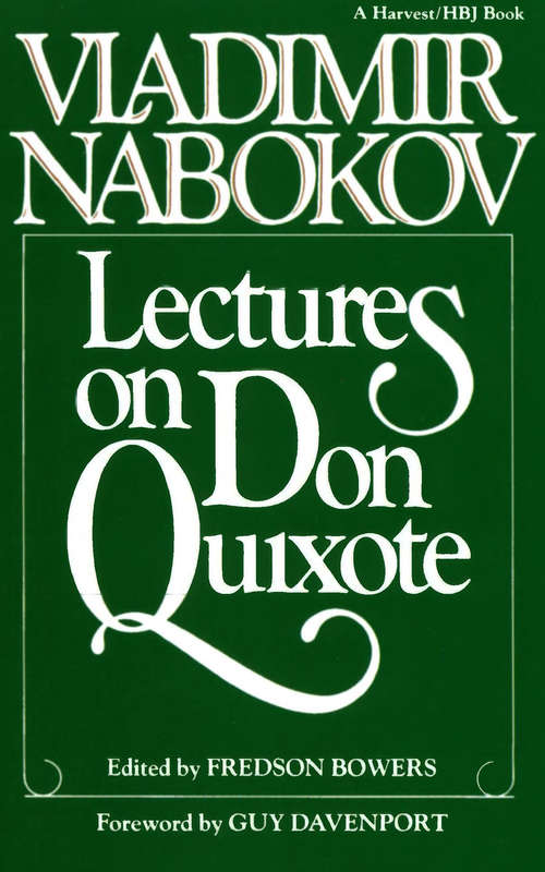 Book cover of Lectures on Don Quixote