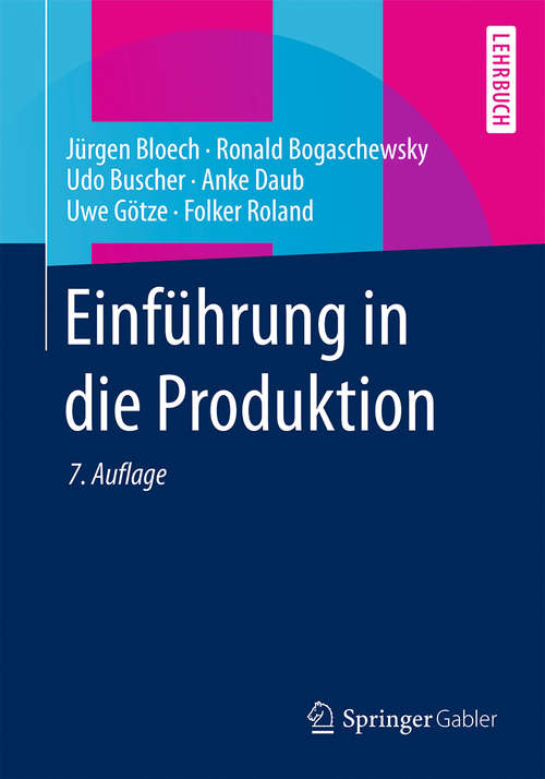 Book cover of Einführung in die Produktion