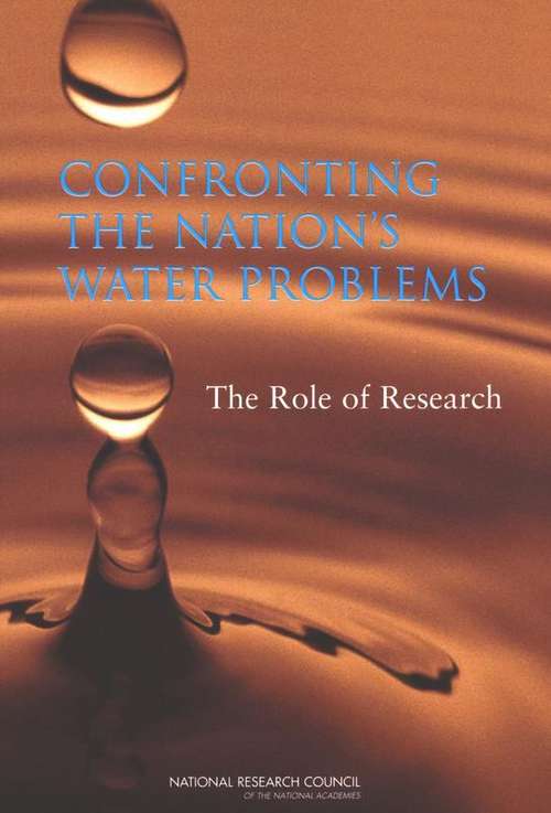 Book cover of Confronting the Nation's Water Problems: The Role of Research