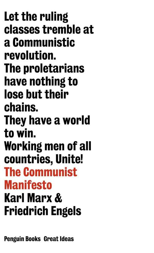 Book cover of The Communist Manifesto (Penguin Great Ideas)