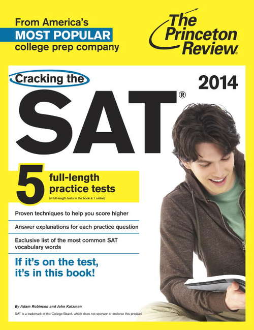 Book cover of Cracking the LSAT with 3 Practice Tests, 2014 Edition