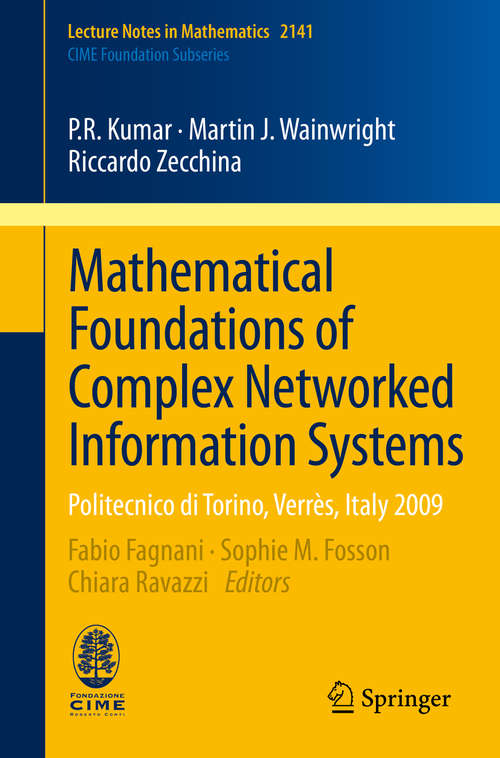 Book cover of Mathematical Foundations of Complex Networked Information Systems