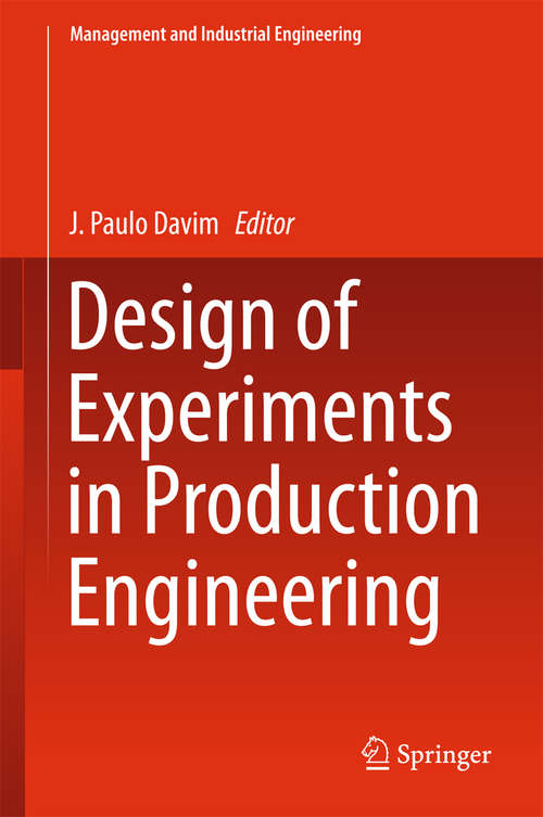 Book cover of Design of Experiments in Production Engineering