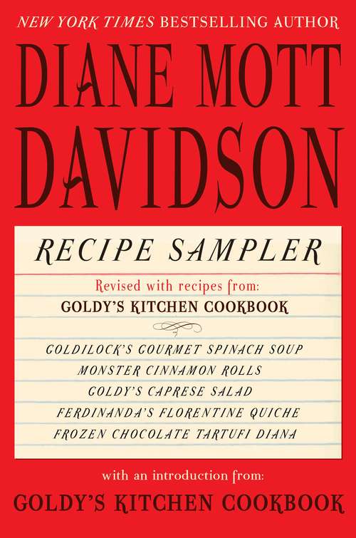 Book cover of Diane Mott Davidson Recipe Sampler with an Excerpt from The Whole Enchilada