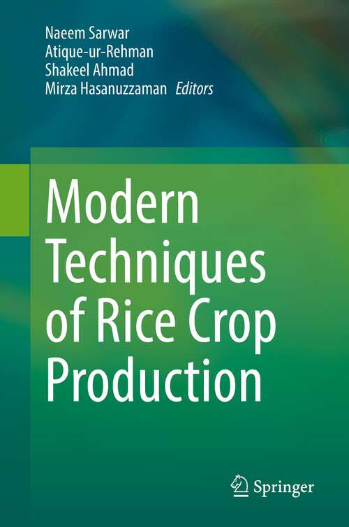 Book cover of Modern Techniques of Rice Crop Production (1st ed. 2022)