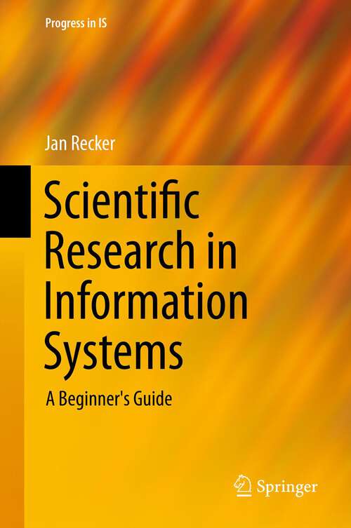Book cover of Scientific Research in Information Systems