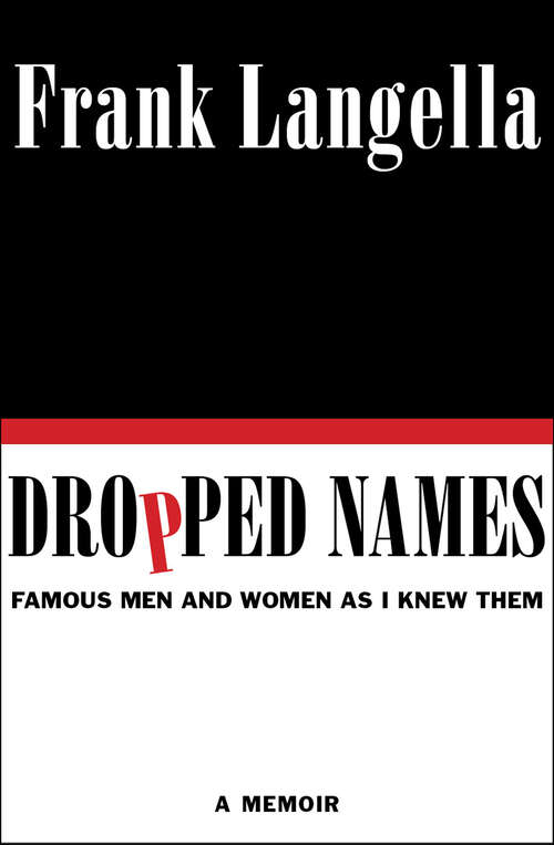 Book cover of Dropped Names: Famous Men and Women As I Knew Them