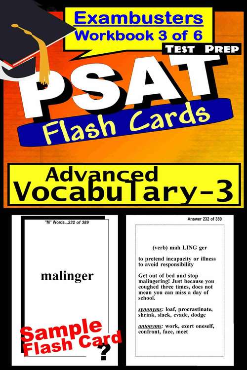 PSAT Test Prep Flash Cards: Advanced Vocabulary (Exambusters PSAT  Workbook #3)