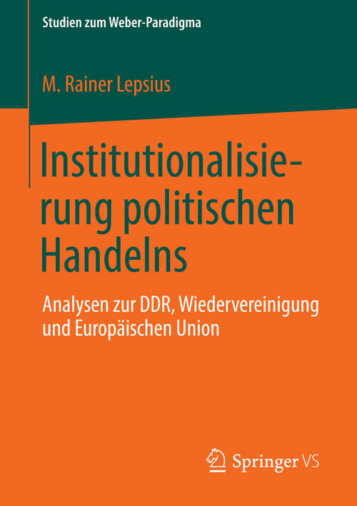 Book cover of Institutionalisierung politischen Handelns