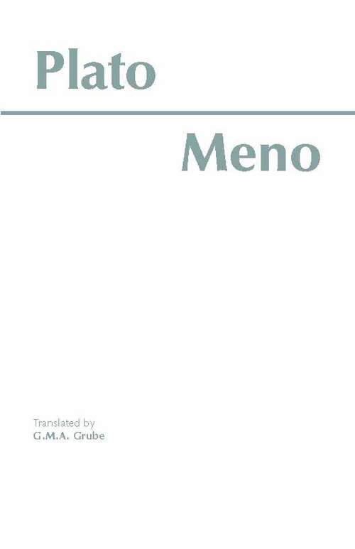 Book cover of Meno