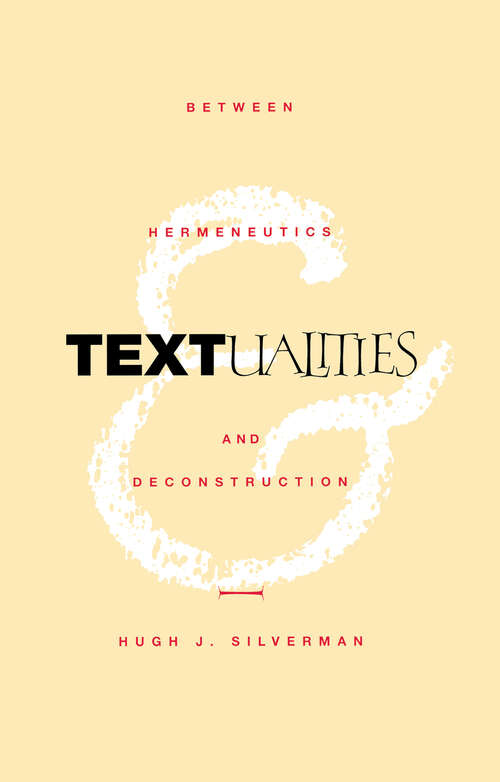Book cover of Textualities: Between Hermeneutics and Deconstruction