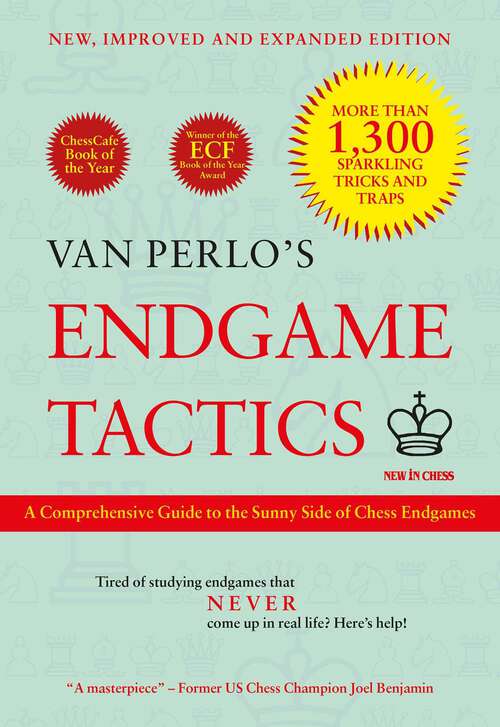 Book cover of Van Perlo's Endgame Tactics: A Comprehensive Guide to the Sunny Side of Chess Endgames