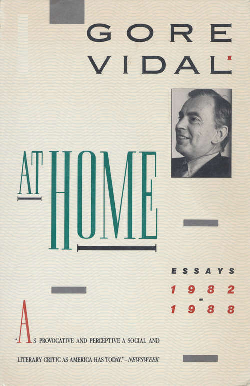 Book cover of At Home: Essays 1982 - 1988