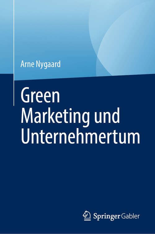 Book cover of Green Marketing und Unternehmertum