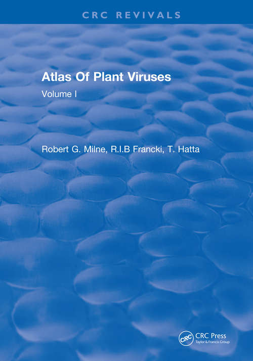 Book cover of Atlas Of Plant Viruses: Volume I