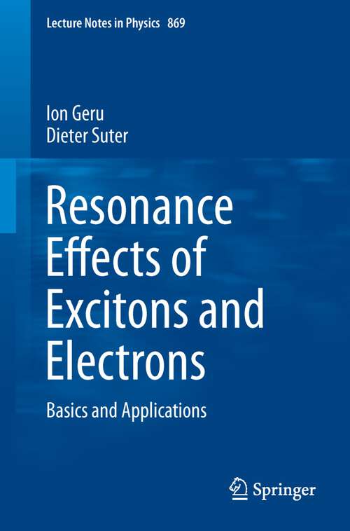 Book cover of Resonance Effects of Excitons and Electrons