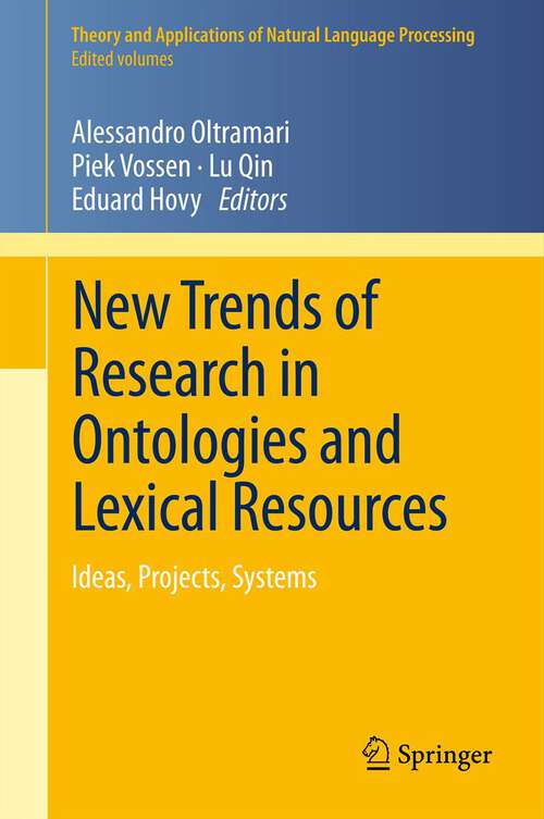 Book cover of New Trends of Research in Ontologies and Lexical Resources