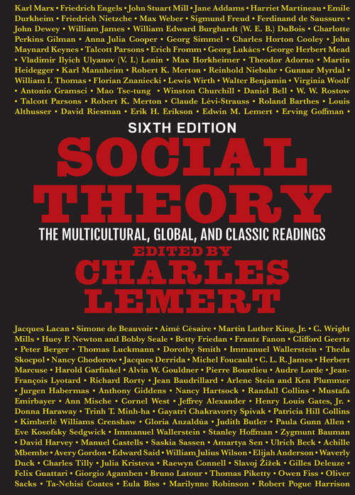 Book cover of Social Theory: The Multicultural, Global, and Classic Readings