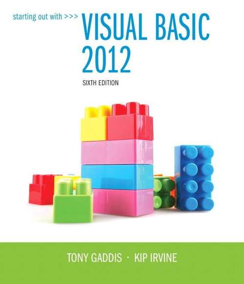 Book cover of Starting Out with Visual Basic 2012