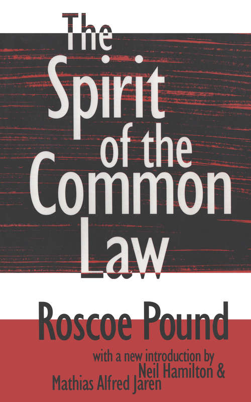 Cover image of The Spirit of the Common Law