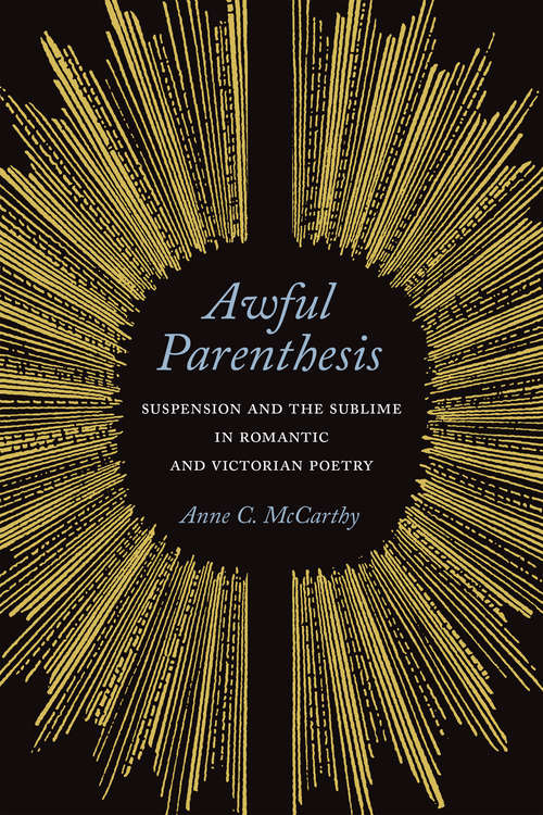 Book cover of Awful Parenthesis: Suspension and the Sublime in Romantic and Victorian Poetry
