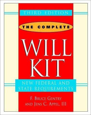 Book cover of The Complete Will Kit (3rd edition)