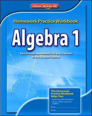 Book cover of Algebra 1: Homework Practice Workbook