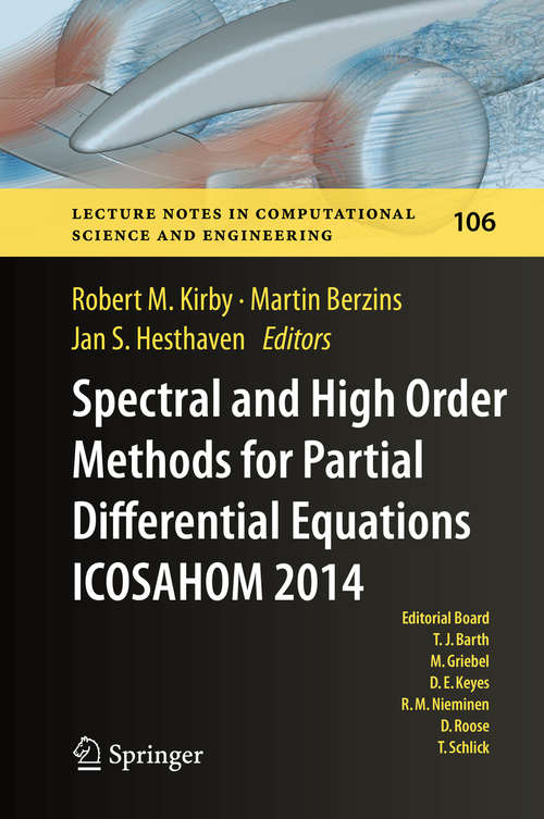 Book cover of Spectral and High Order Methods for Partial Differential Equations ICOSAHOM 2014