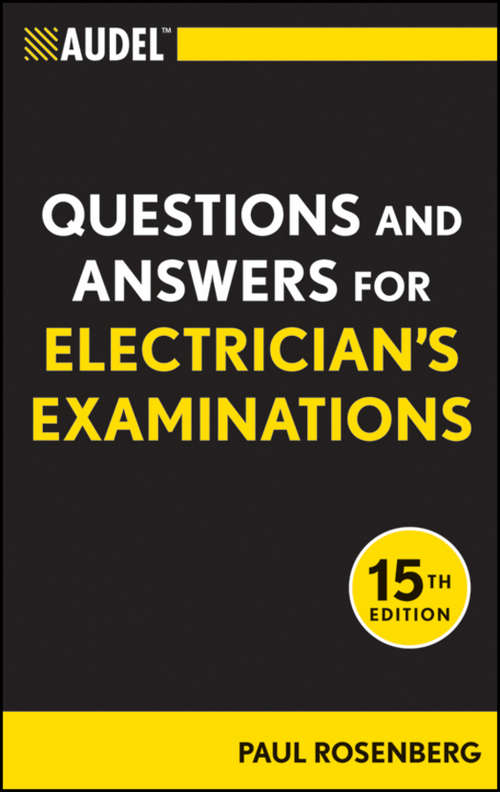 Book cover of Audel Questions and Answers for Electrician's Examinations