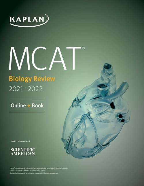 Book cover of MCAT Biology Review 2021-2022: Online + Book (Kaplan Test Prep)