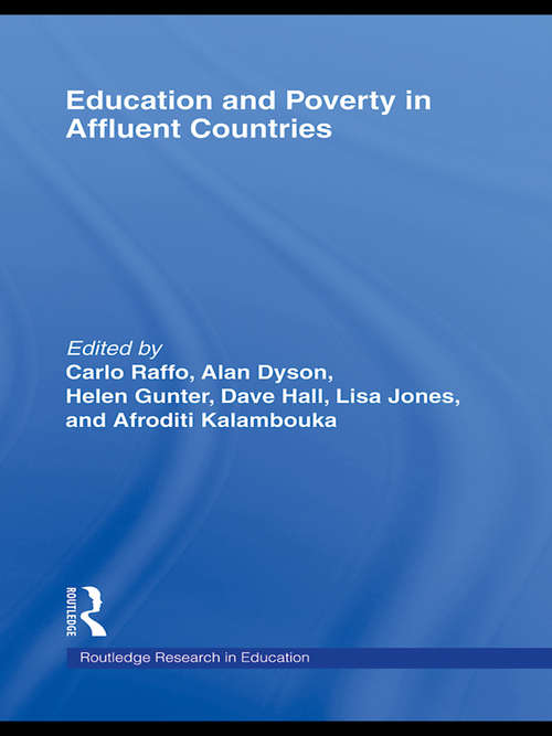 Education and Poverty in Affluent Countries (Routledge Research in Education)