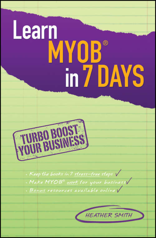 Book cover of Learn MYOB in 7 Days