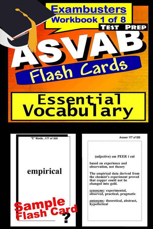 Book cover of ASVAB Test Prep Flash Cards: Essential Vocabulary (Exambusters ASVAB Workbook: 1 of 8)