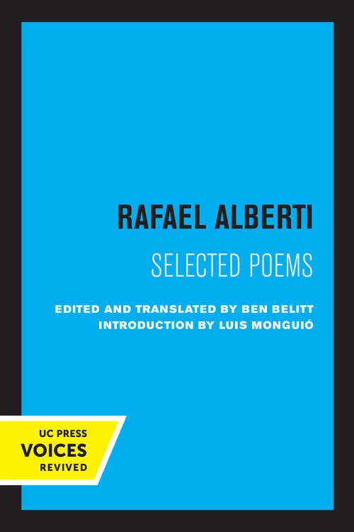 Book cover of Rafael Alberti: Selected Poems