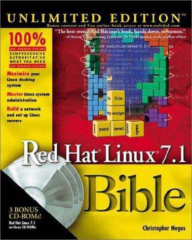 Book cover of Red Hat Linux 7.1 Bible, Unlimited Edition